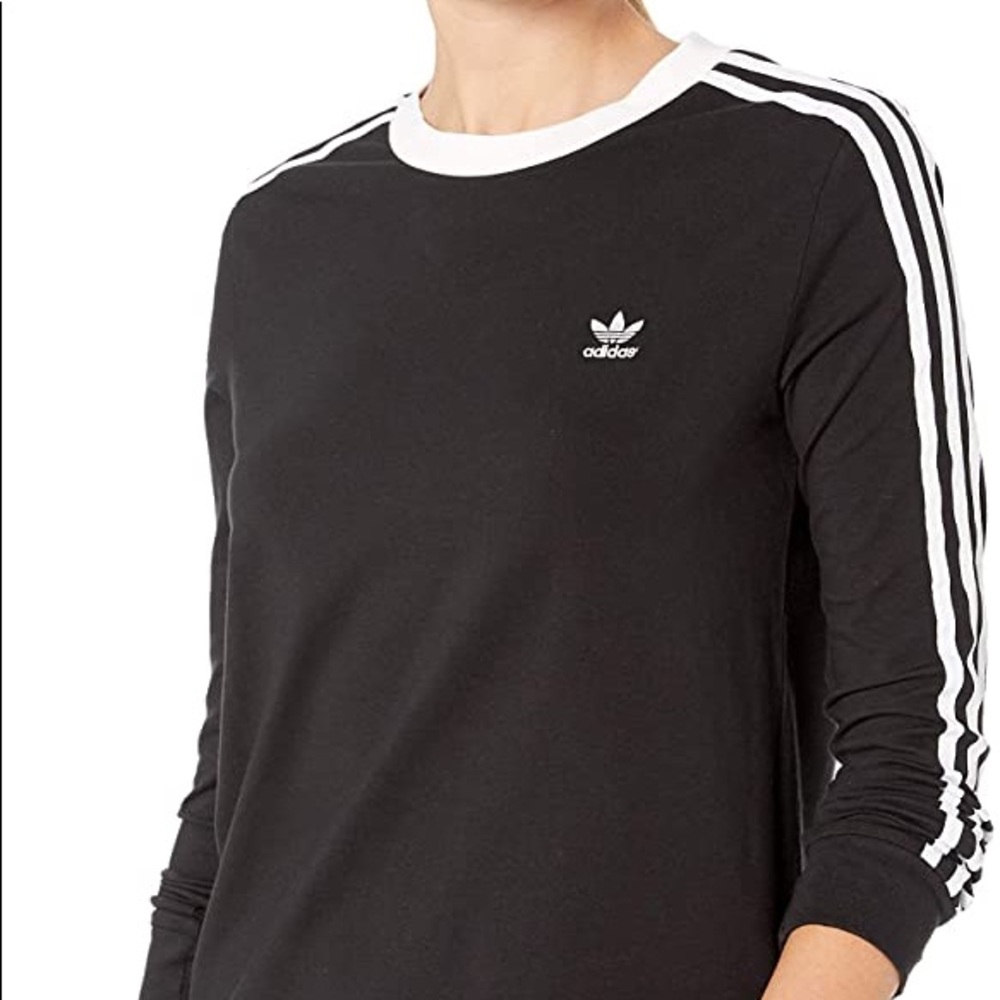Adidas Original Women’s 3-Stripe Long Sleeve Tee Size xs